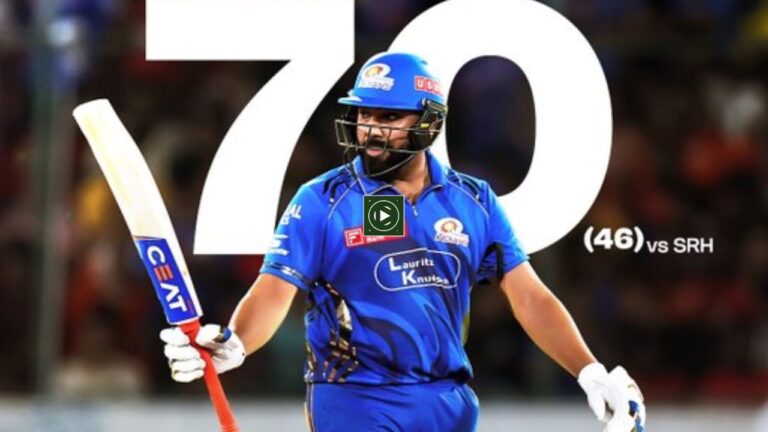 Viral Video : Rohit Sharma Whirlwind Knock Against SRH